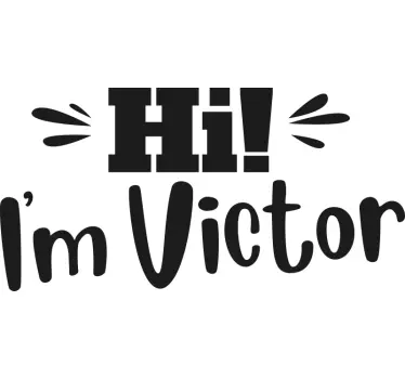 Hello baby victor baby t-shirt - TenStickers
