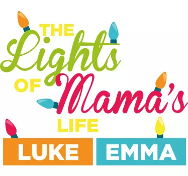 Mama's lights celebration mother and daughter t-shirt - TenStickers