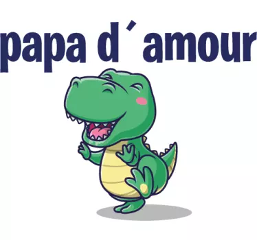 Father and son t-shirt cute dino love - TenStickers