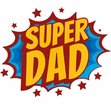 Super dad comic bubble Father's day t shirt - TenStickers