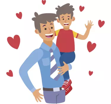 Father and son t-shirt heartfelt connection - TenStickers