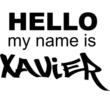 T-shirt with name hello my name - TenStickers