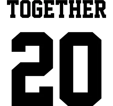 Couple t-shirts together since sixteen - TenStickers