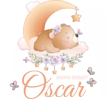 Baby t-shirt cozy bear sleepy time design - TenStickers
