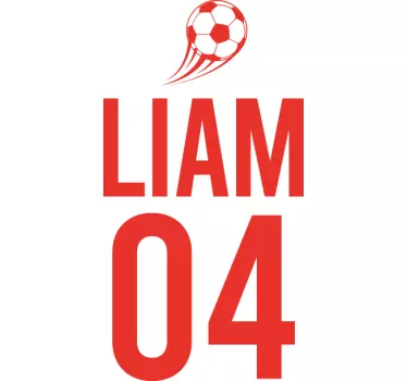 Kids t-shirt liam soccer sport - TenStickers