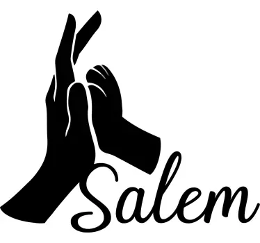 Hand gesture with name t-shirt - TenStickers