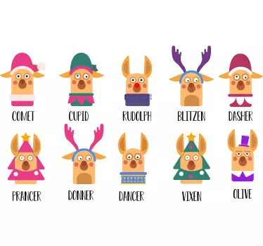 Reindeer characters father and son t-shirt - TenStickers