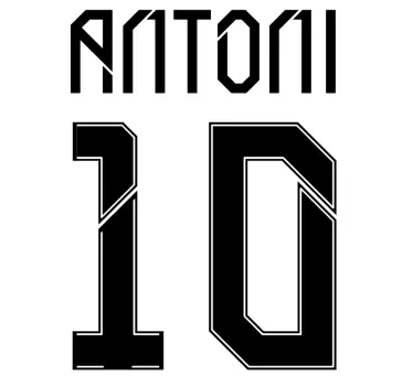 Antoni number style t-shirt - TenStickers