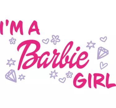 T-shirt with name i'm a barbie girl - TenStickers