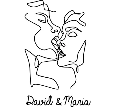 Couple t-shirts stylish couple embrace - TenStickers