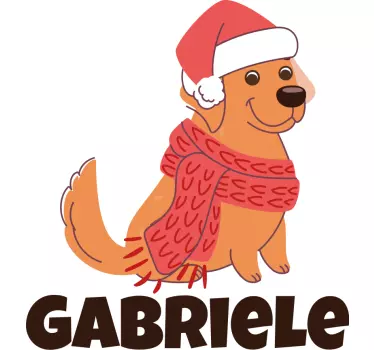 Festive dog design hoodie - TenStickers