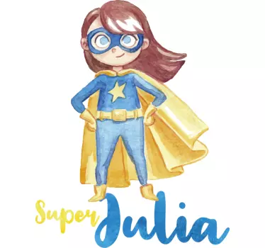 Girl superhero personalized Kids t-shirt - TenStickers