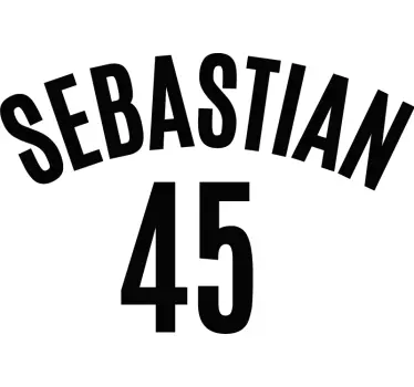 Number T-shirts with name - TenStickers