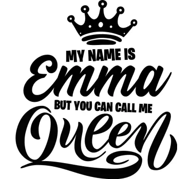 Call me Queen T-shirt with name - TenStickers