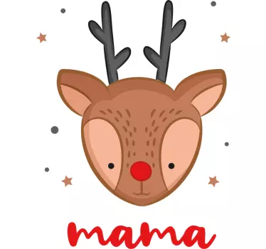 Customizable reindeer Christmas shirt - TenStickers