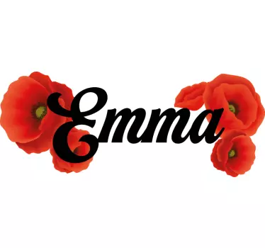 Poppy flowers T-shirts with name - TenStickers