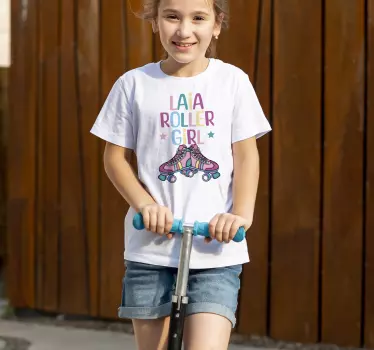 Roller girl T-shirts with name - TenStickers