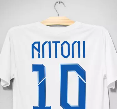 Antoni number style t-shirt - TenStickers