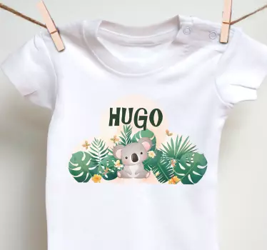 Baby t-shirt cute koala embrace - TenStickers