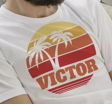 Beach sunset champion t-shirt - TenStickers