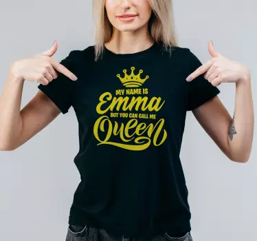 Call me Queen T-shirt with name - TenStickers