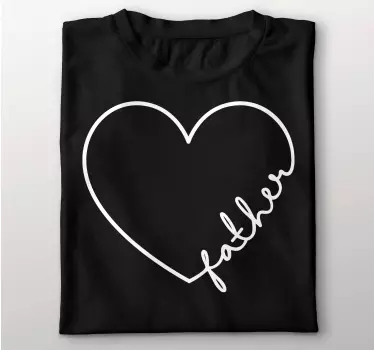Calligraphic heart  Father  and son matching shirts - TenStickers