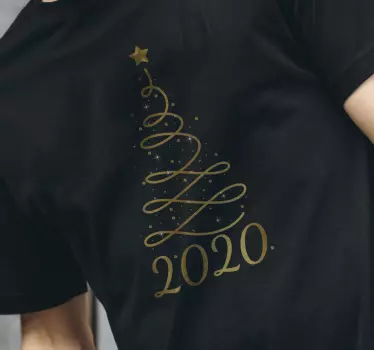 Christmas t-shirt stylish christmas tree design - TenStickers