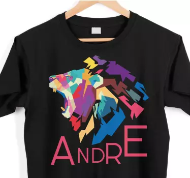 Colorful lion graphic t-shirt - TenStickers