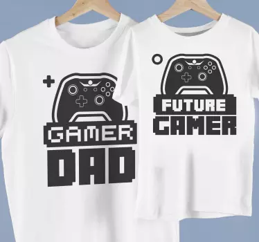 Dad and son gamers Father  and son matching shirts - TenStickers