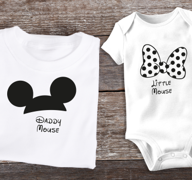 Daddy and little mouse father and son t-shirt - TenStickers