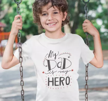 Father and son t-shirt my dad is my hero - TenStickers