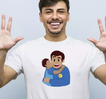 Father and soon cartoon Father  and son matching shirts - TenStickers