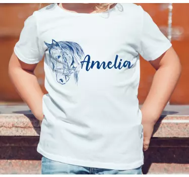 Kids t-shirt amelia's horse portrait - TenStickers