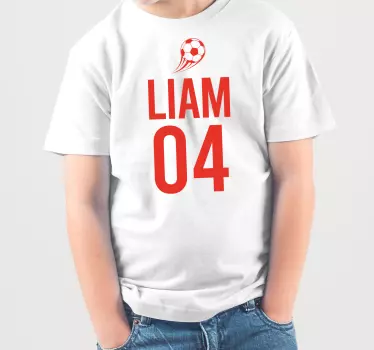 Kids t-shirt liam soccer sport - TenStickers