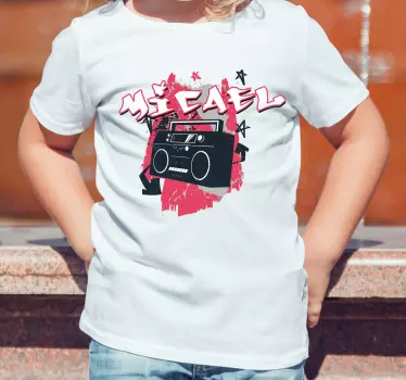 Kids t-shirt retro boombox style - TenStickers