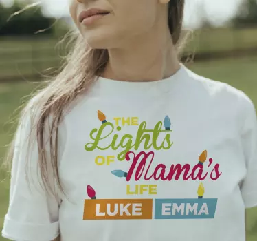 Mama's lights celebration mother and daughter t-shirt - TenStickers