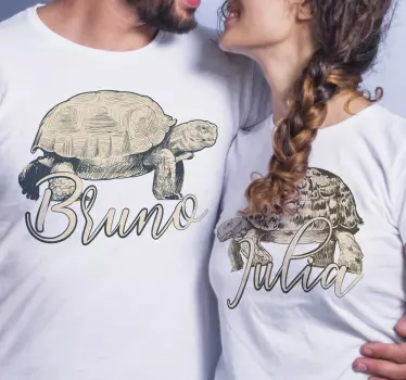 Mother and daughter t-shirt adorable turtle duo - TenStickers