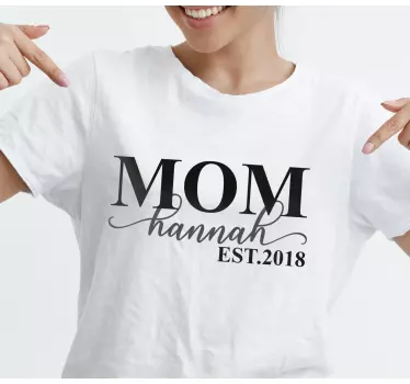 Mother and daughter t-shirt mom with a personal touch - TenStickers