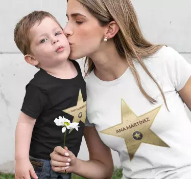 Mother and daughter t-shirt mommy and me stars - TenStickers