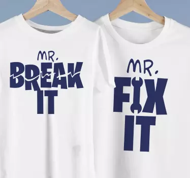 Mr. fix it father and son t-shirt - TenStickers