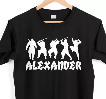 Ninja action silhouettes t-shirt - TenStickers