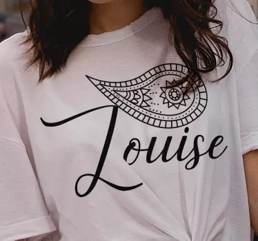 Paisley design t-shirt with name - TenStickers