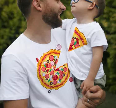 Pizza slice Father  and son matching shirts - TenStickers