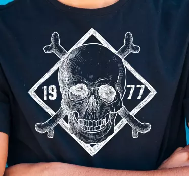 Skull with crossbones t-shirt - TenStickers