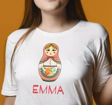 T-shirt with name emma matryoshka doll - TenStickers