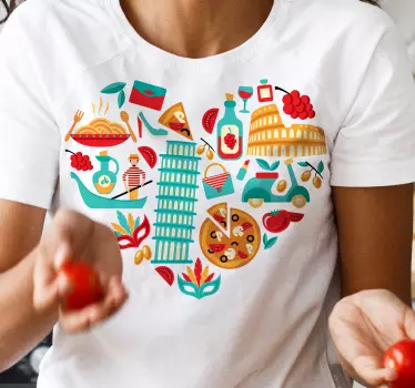T-shirt with name food love celebration - TenStickers