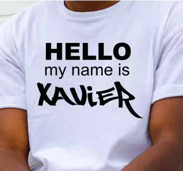 T-shirt with name hello my name - TenStickers