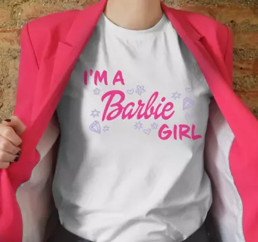T-shirt with name i'm a barbie girl - TenStickers