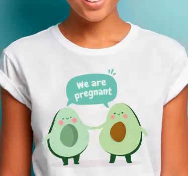 T-shirt with name pregnant avocado duo - TenStickers