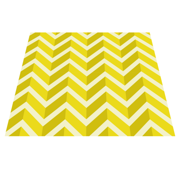 Geometric arrow design yellow vinyl rug - TenStickers